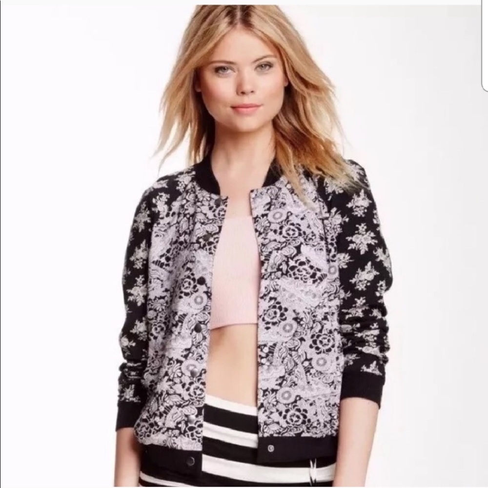 Free People Floral Bomber